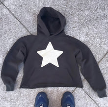 Load image into Gallery viewer, Grey Starboi Cropped Hoodie
